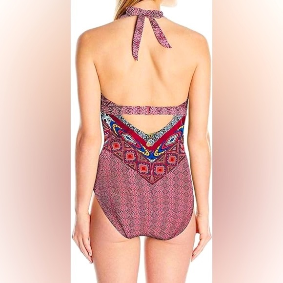 PrAna Swim Lahari Collection One Piece Swimsuit Pomegranate Marrakech Large - Picture 2 of 9